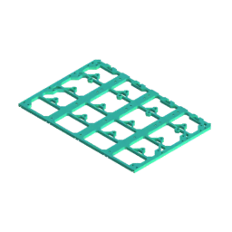 Render of MODULITH 240 Under-Table Rail - 4W section